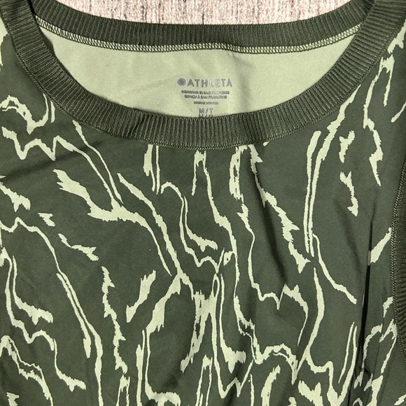 Athleta Rincon Green Printed Dress M Tall - Picture 6 of 6